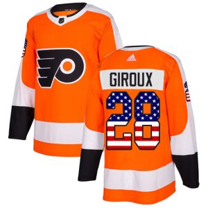 Kinder Philadelphia Flyers Eishockey Trikot Claude Giroux #28 Authentic Orange USA Flag Fashion